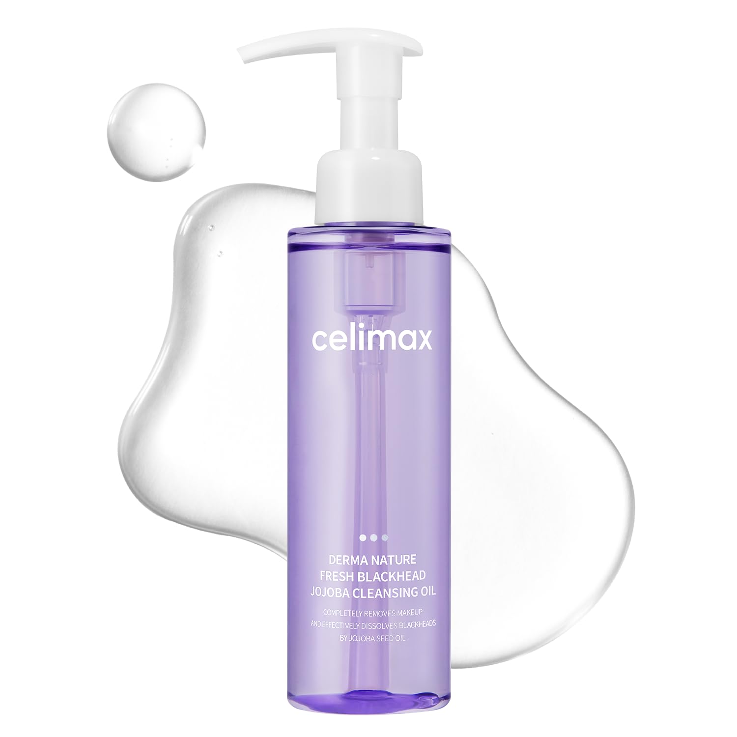 Celimax Derma Nature Fresh Blackhead Jojoba Cleansing Oil bottle for gentle makeup removal