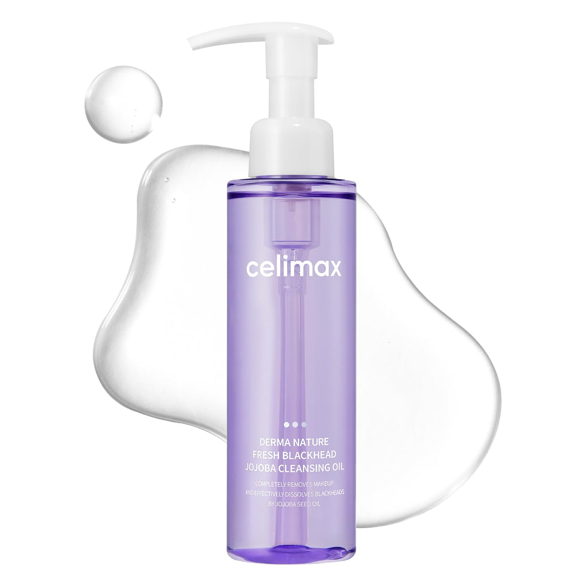 Celimax Derma Nature Fresh Blackhead Jojoba Cleansing Oil bottle for gentle makeup removal