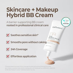 Close-up of texture blending smoothly into skin with Cell Fusion C.