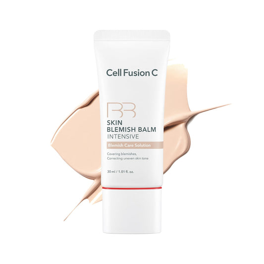 Cell Fusion C Skin Blemish Balm No.19 Light bottle pump for easy, mess-free application.