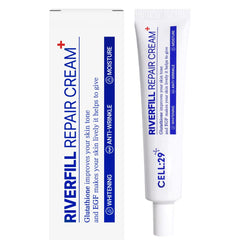 CELL29 Riverfill Repair Cream bottle highlights premium packaging for daily hydration.