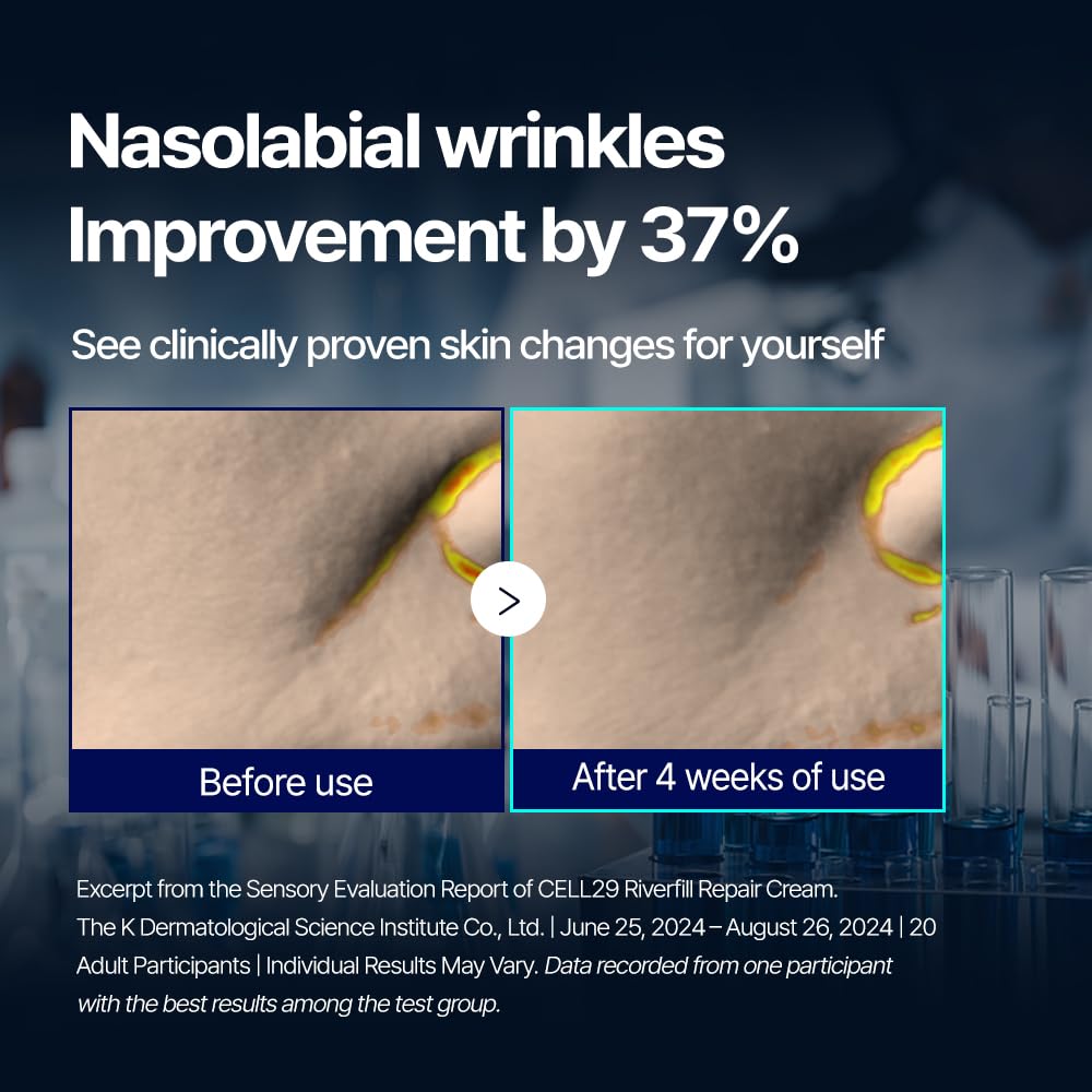 CELL29 Riverfill Repair Cream Centella extract focus implies soothing hydration.