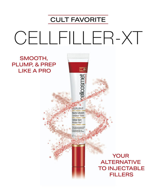 Close-up of CellFiller-XT creamy texture for hydration and smoothing.
