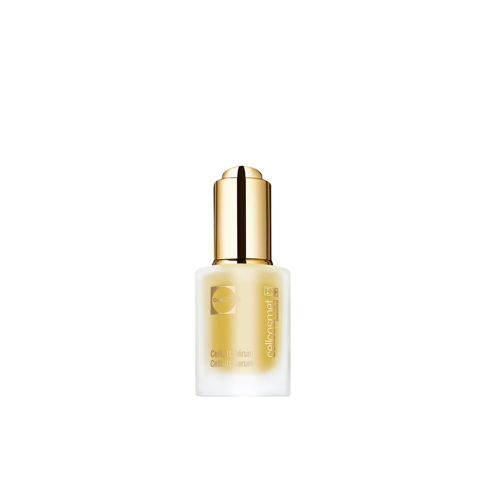 Cellcosmet CellLift Serum bottle close-up highlighting firming action.