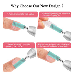 Cellentool 200 Pcs small sanding bands with 3.1mm mandrel in pink for gentle cuticle work.