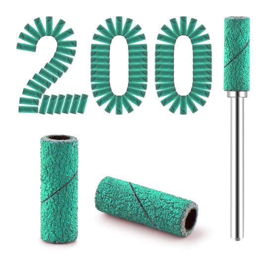 Cellentool 200 Pcs small sanding bands with 3.1mm mandrel in rose red for precise shaping.