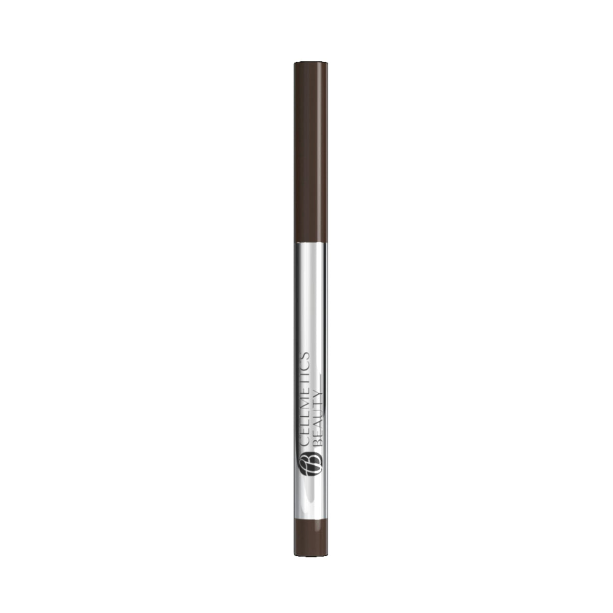CELLMETICS Beauty long-wear cream eyeliner swatch in cold brown for mature eyes.