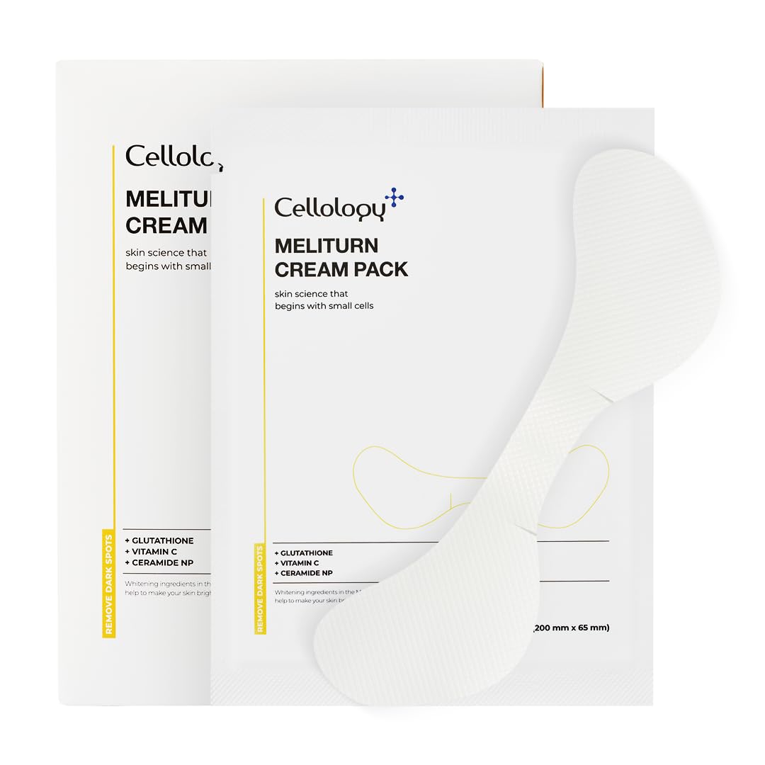 Cellology Meliturn Cream Pack box shown for daily skincare routine.