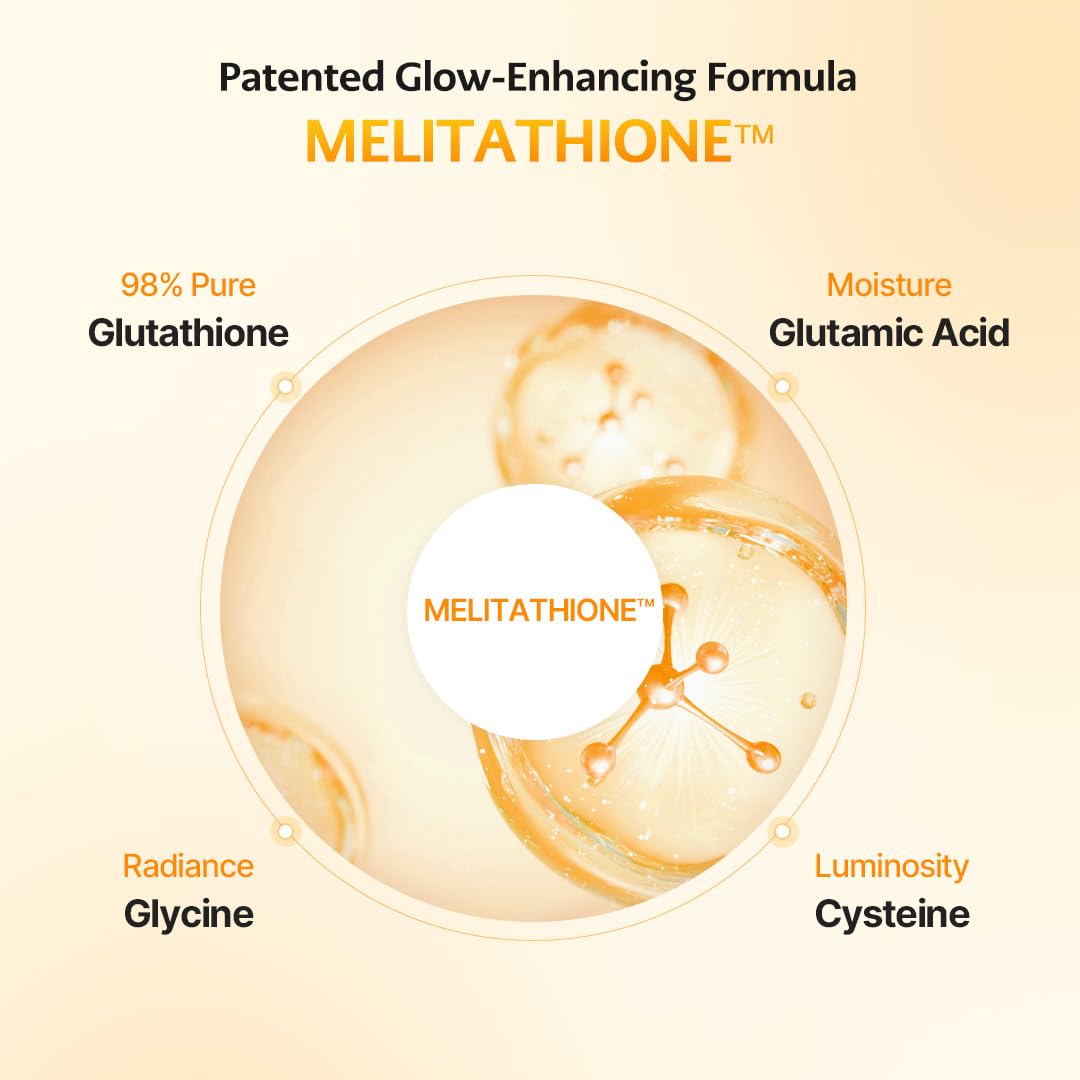 Cellology Meliturn Cream Pack label highlights 98% glutathione and supportive ingredients.