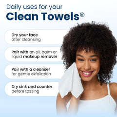 Cellulose fiber close-up in Clean Skin Club towel.