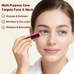 Celuriane Calcium Multi Balm Stick swatch shows non-greasy finish.