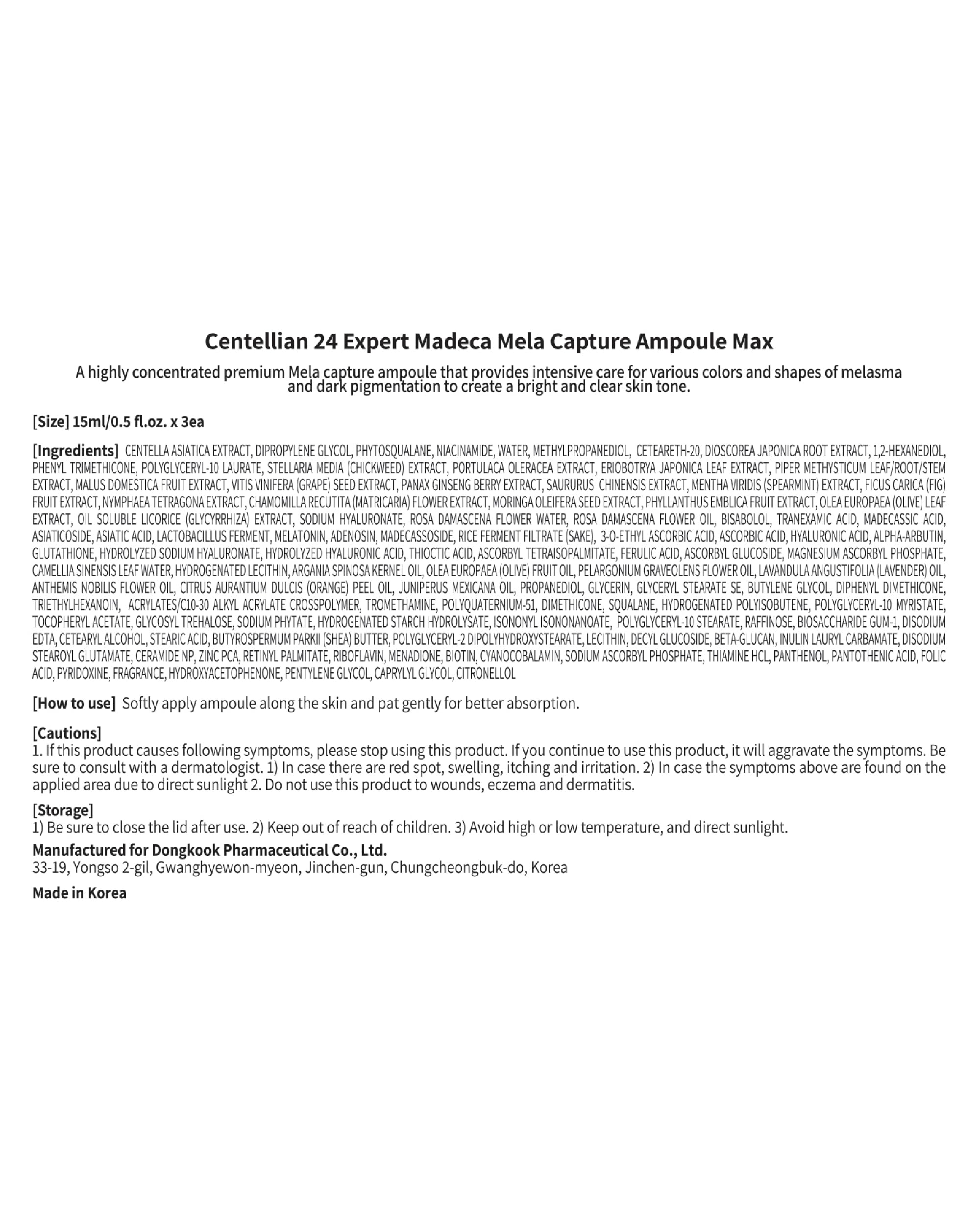 Centellian 24 Expert Ampoule Season 4 brand banner on product page.