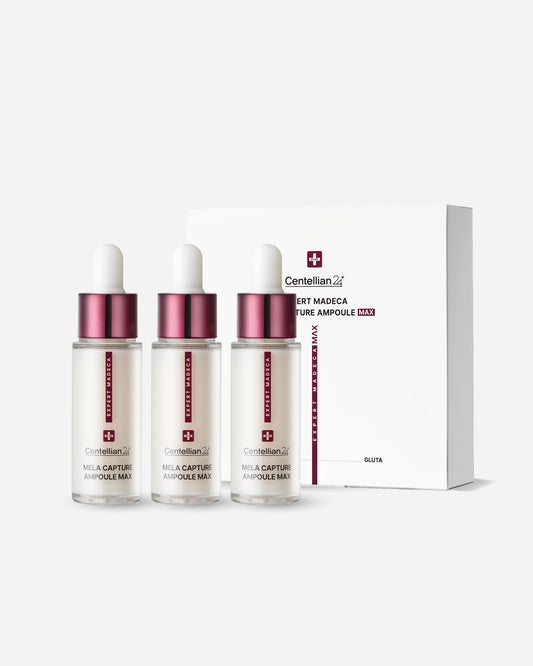 Centellian 24 Expert Ampoule Season 4 packaging with three 0.5oz bottles for easy daily layering.