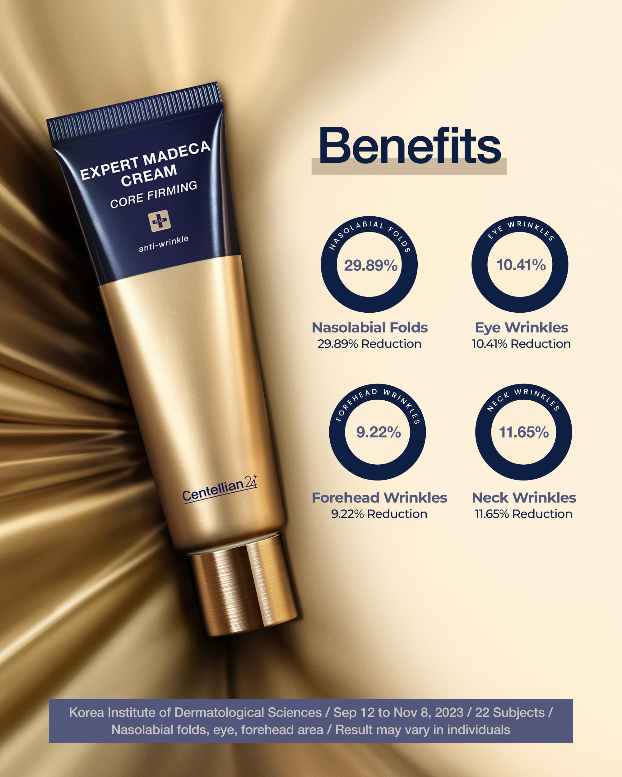 CENTELLIAN 24 Expert Cream on skin concept illustrating firmer-looking complexion.