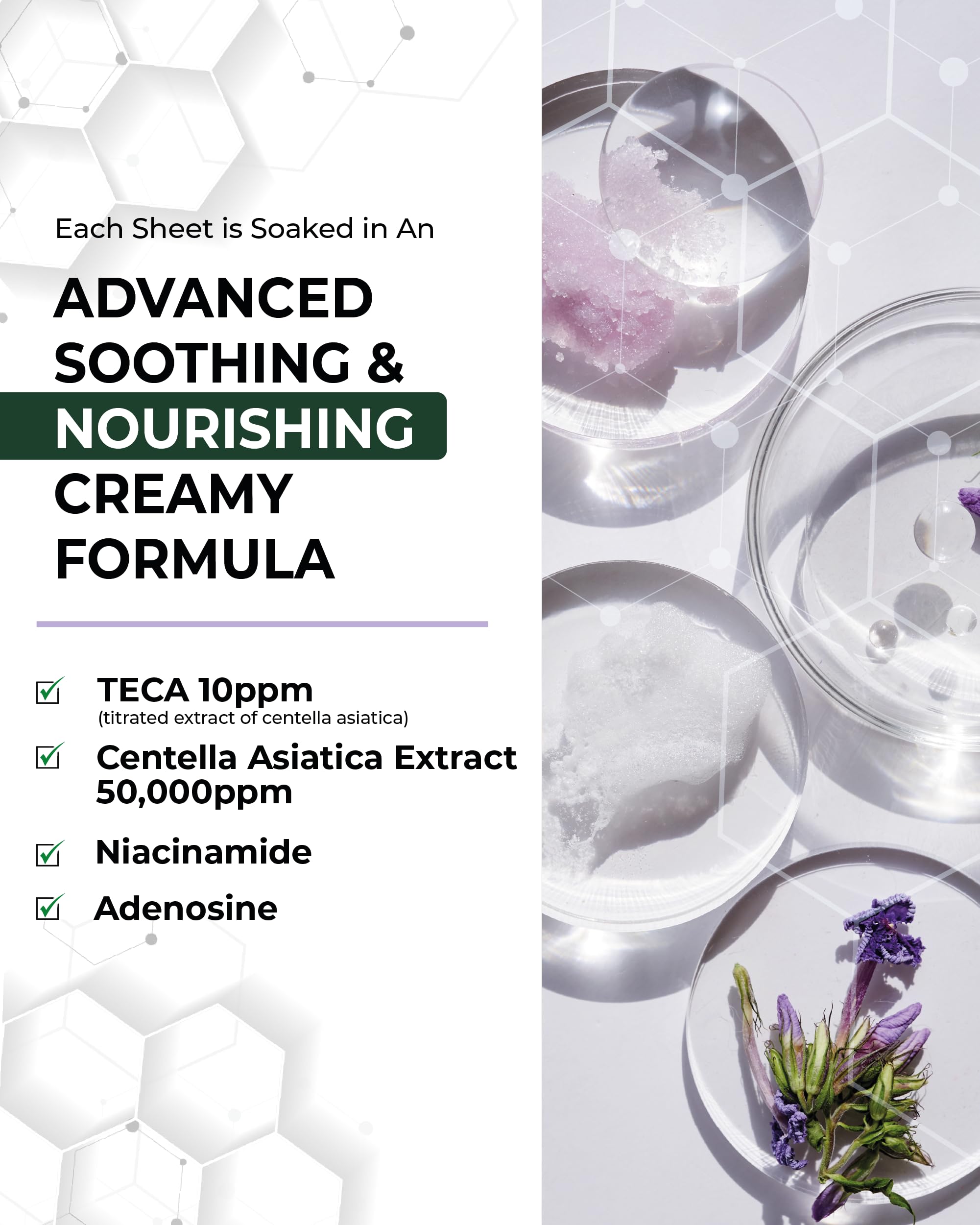 CENTELLIAN 24 Madeca Mask on face during calming routine