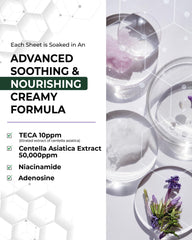 CENTELLIAN 24 Madeca Mask on face during calming routine