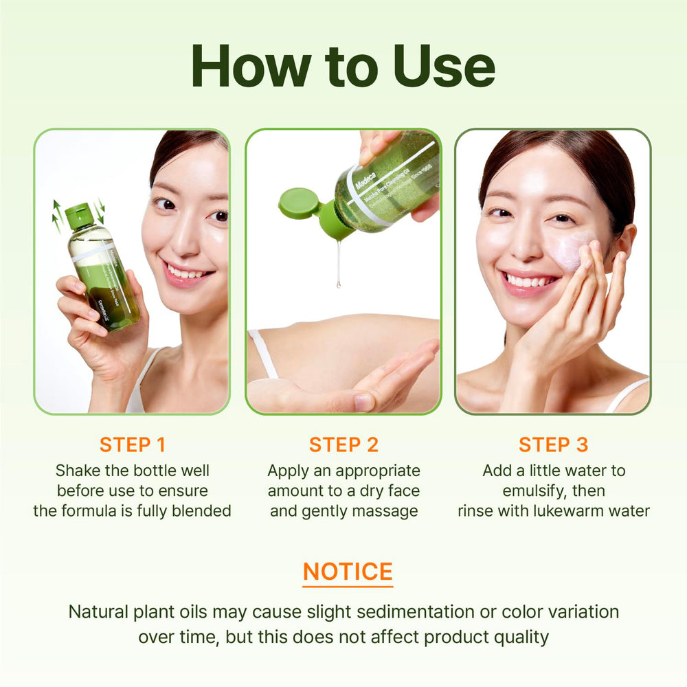 CENTELLIAN 24 Madeca Matcha Cleansing Oil leaves skin refreshed after cleansing.