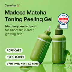 CENTELLIAN 24 Madeca Matcha Peeling Gel texture close-up signaling smooth, refreshed skin.