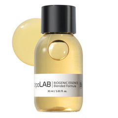 Cepolab Biogenic Essence bottle pouring a lightweight hydrating serum for refreshed skin.