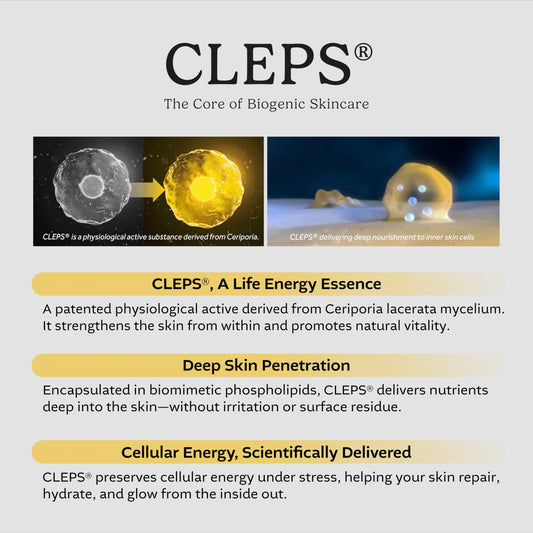 cepolab biogenic essence texture-swirl showing lightweight hydration for daily use