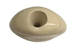 Ceramic Stone Cow Skull Bead Necklace on model demonstrates versatile styling.