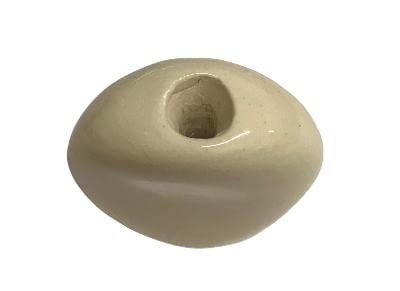 Ceramic Stone Cow Skull Bead Necklace closeup highlights glaze durability and care.
