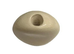 Ceramic Stone Cow Skull Bead Necklace closeup highlights glaze durability and care.