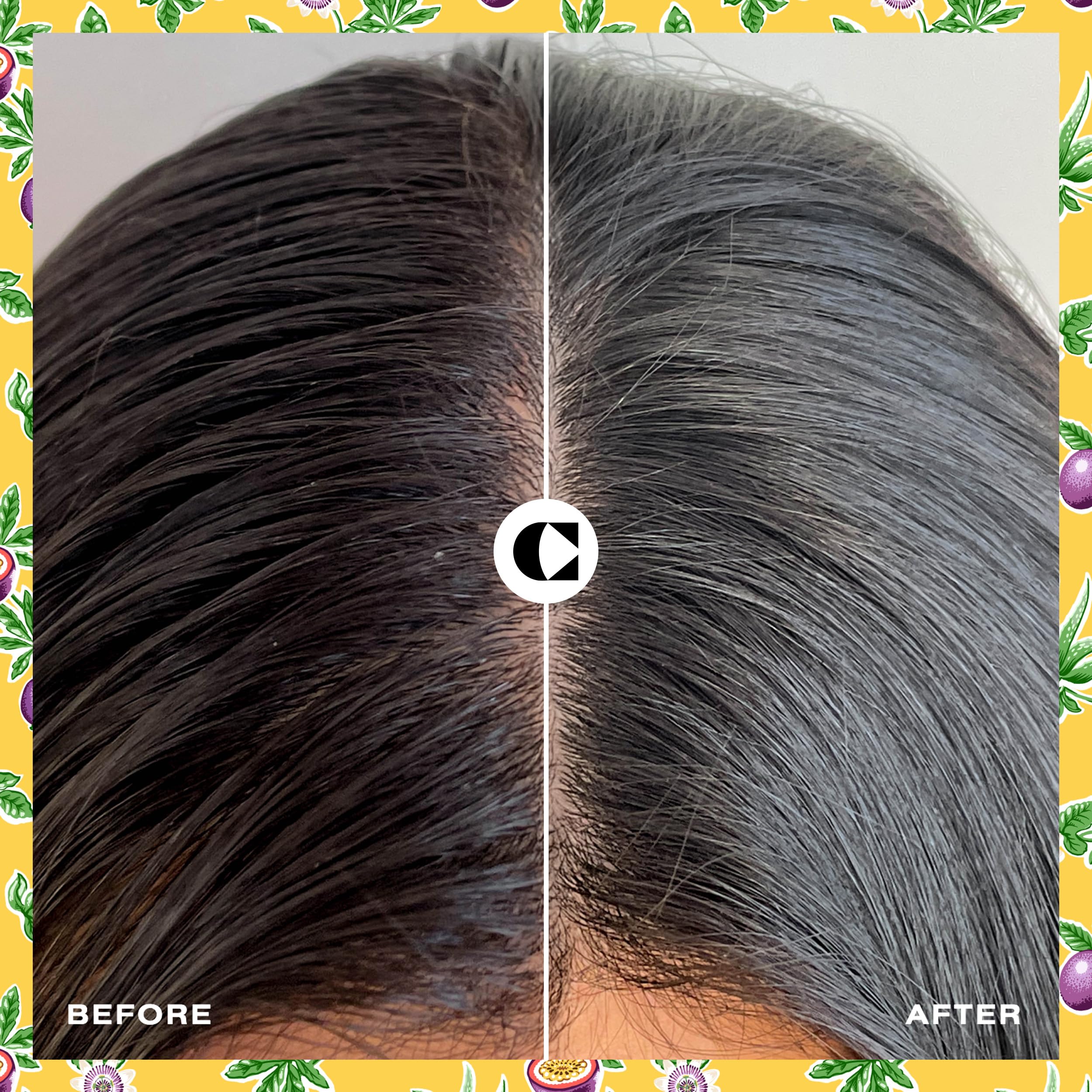 Ceremonia dry shampoo on fine hair image showing volume boost.