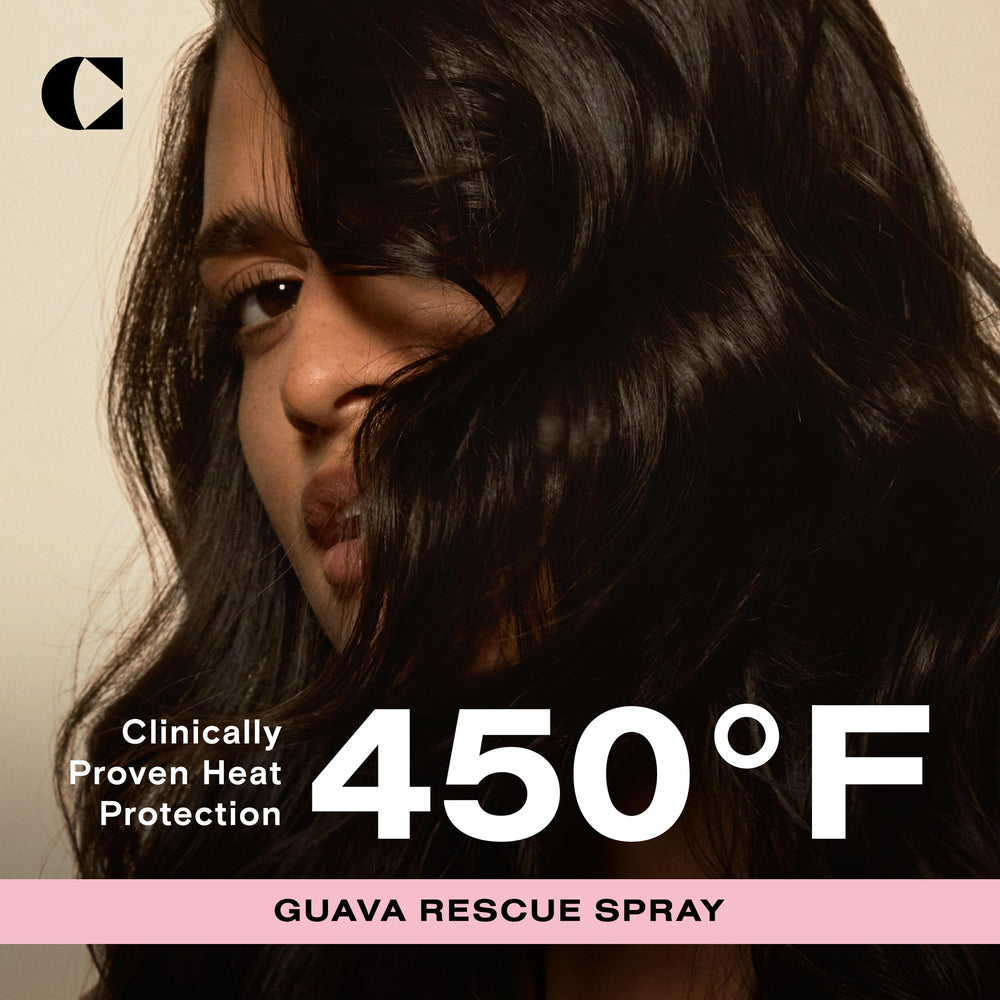 Ceremonia Guava Rescue Spray detangling action easing knots during styling