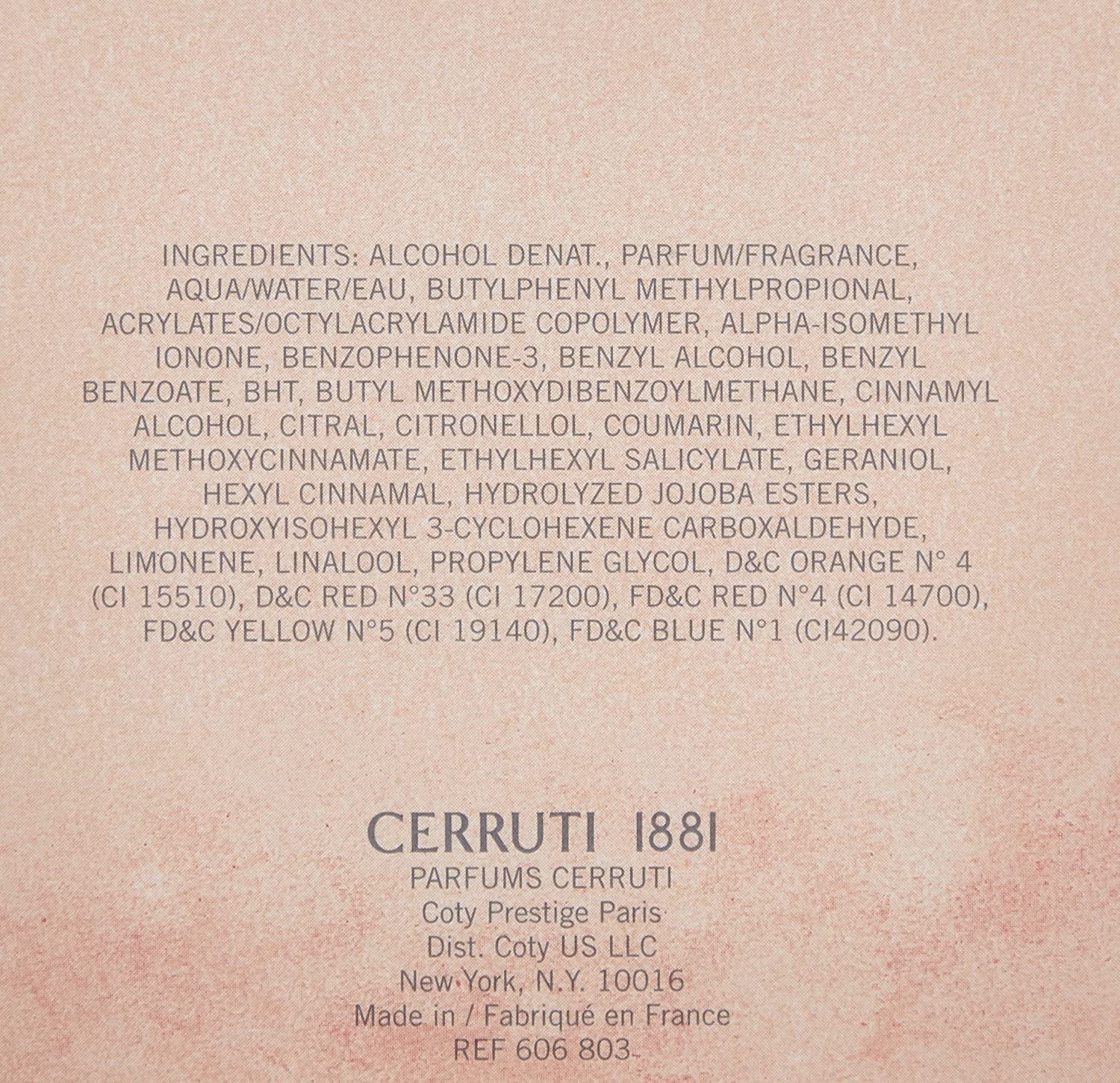 Cerruti 1881 label art accentuates classic branding