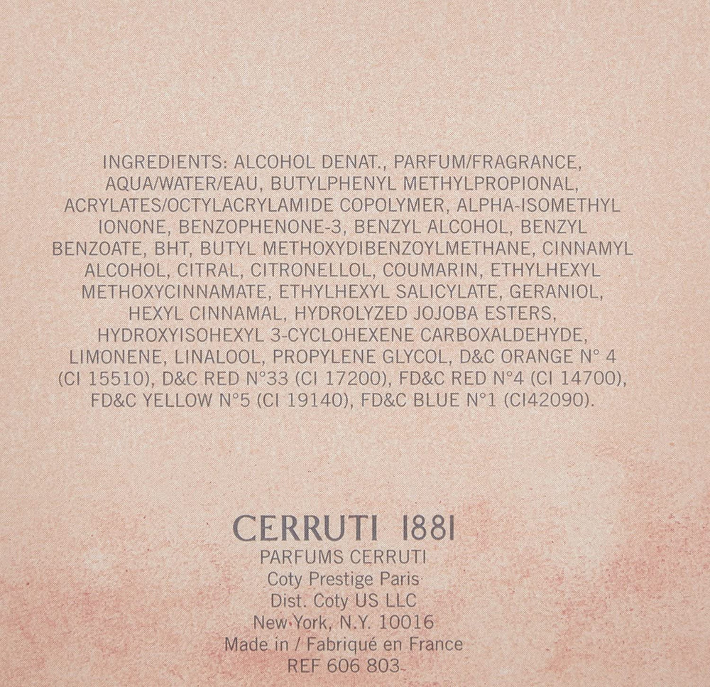 Cerruti 1881 label art accentuates classic branding