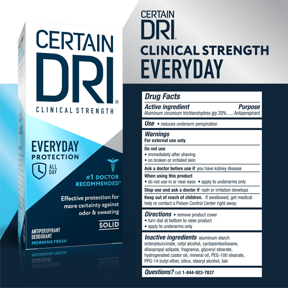 Travel-friendly Certain Dri Everyday Strength fits gym bags and purses.