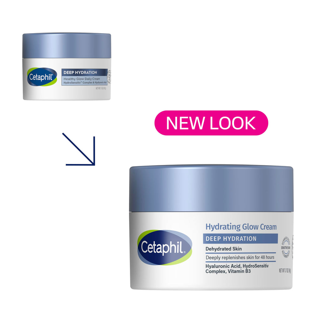Cetaphil Deep Hydration hyaluronic acid detail supports deep hydration.
