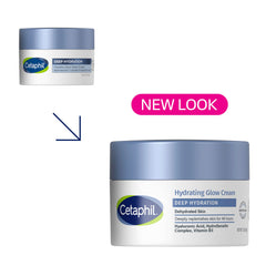 Cetaphil Deep Hydration hyaluronic acid detail supports deep hydration.
