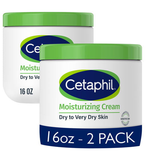 Cetaphil face and body moisturizing cream pump bottle ready for daily hydration.