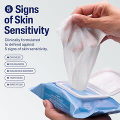 Cetaphil fragrance-free label indicating gentle, non-irritating cleansing.