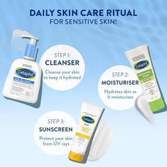 Cetaphil Gentle Skin Cleanser bathroom scene as part of everyday skincare routine.