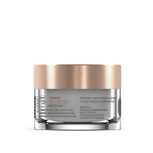 Applying Cetaphil Healthy Renew Night Cream to the face after cleansing