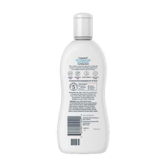 Close-up of Cetaphil RestoraDerm rich suds that cleanse without dehydration