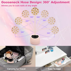 CGBE mini nail light in action delivering steady gel polish curing.