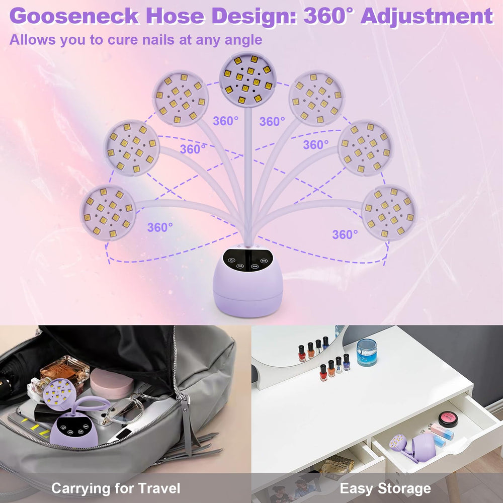 CGBE UV Nail Lamp 365nm and 405nm spectrum for versatile nails