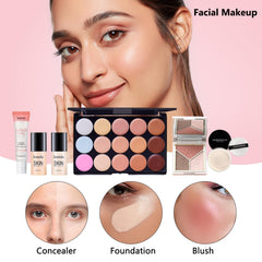 CHAFFUL eyeshadow and contour palette, vivid pigments for versatile styles.