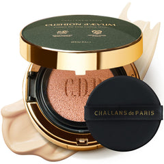 CHALLANS DE Paris Cushion Ævum Cream Foundation compact close-up showing natural matte finish for daily wear