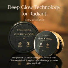 CHALLANS DE Paris Cushion foundation on skin demonstrating long-lasting wear