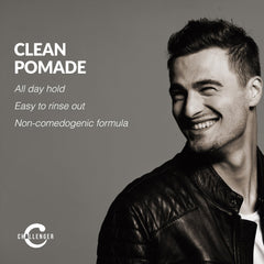 Challenger Clean packaging shows fragrance-free formula for sensitive skin.