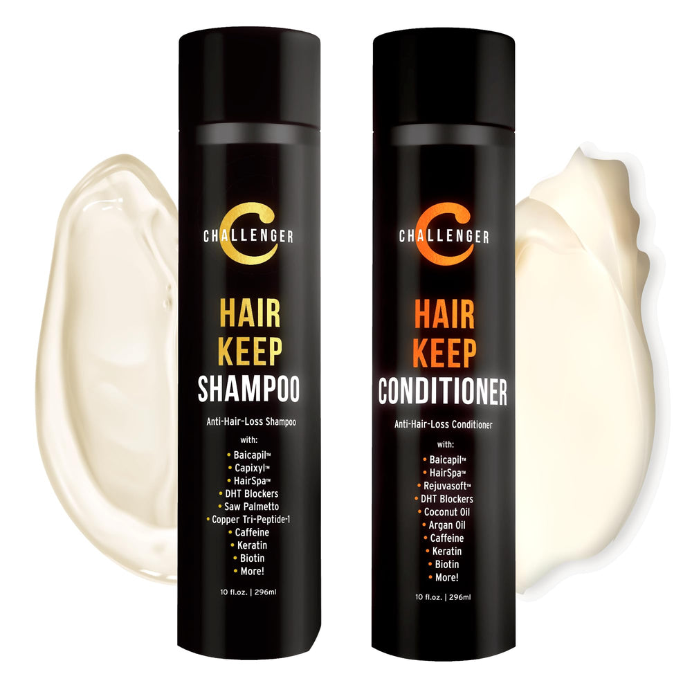 Challenger Hair Keep Shampoo bottle with Baicapil for scalp nourishment