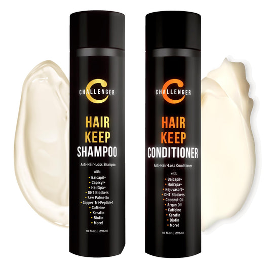 Challenger Hair Keep Shampoo bottle with Baicapil for scalp nourishment