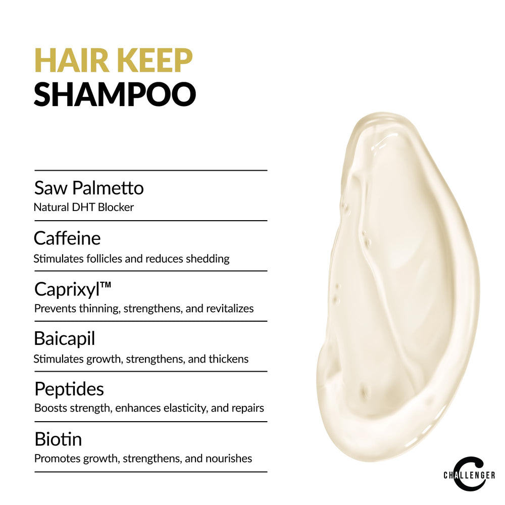 Challenger Hair Keep Shampoo rich foaming lather during wash.