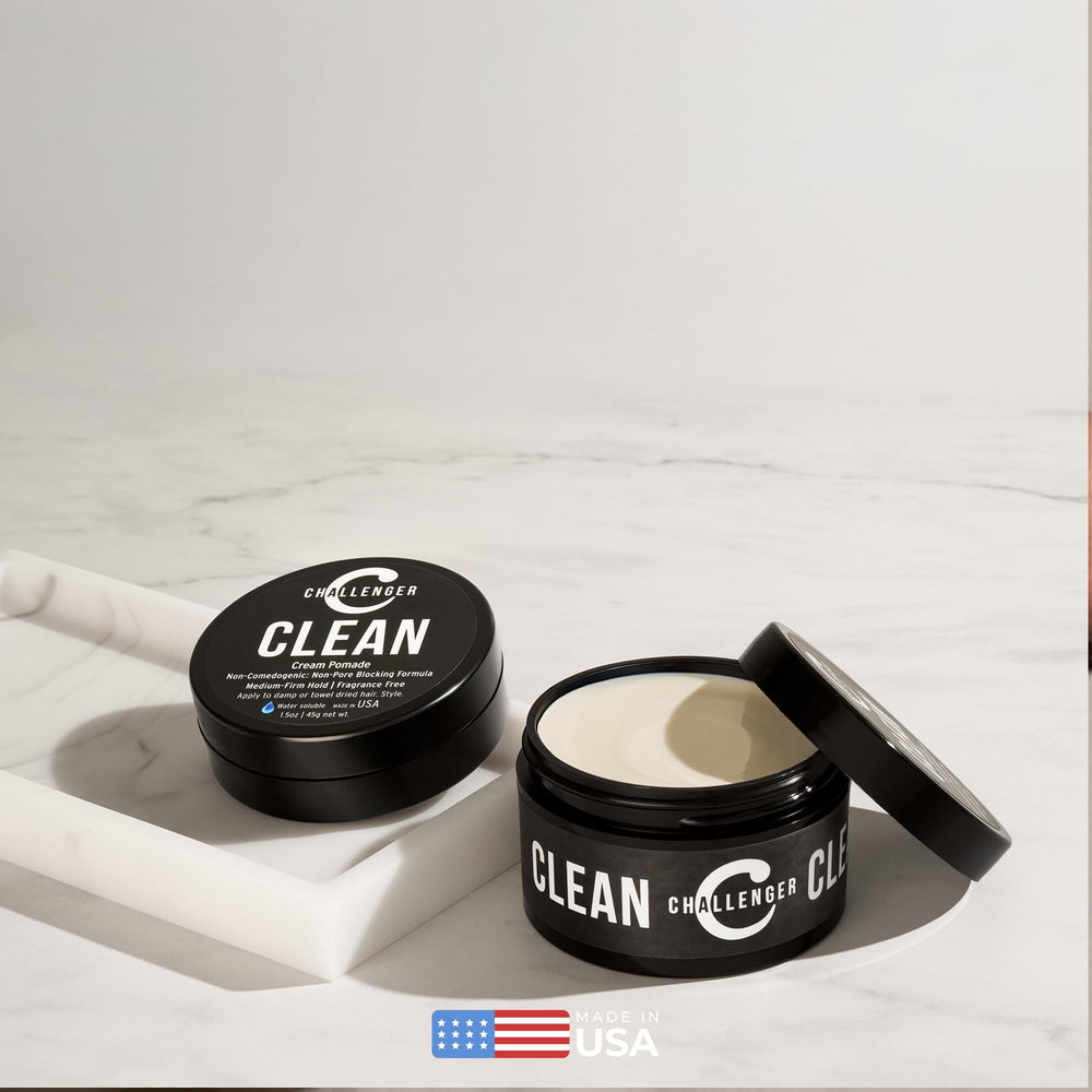 Challenger medium-firm hold shapes hair all day.