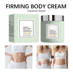 Applying champagne moisturizing body creme to arm for deep hydration